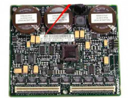 340915-001 64MB battery-backed cache memory module board - Includes attached batteries.