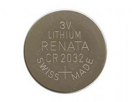 153099-001 3.0V battery (20mm diameter, 3.2mm thick, 220 mA-hr) - Type CR2032 lithium