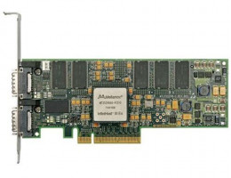 MHGA28-1TC InfiniHost III Ex, Dual Port 4X InfiniBand Double Data Rate / PCI-Express x8, LP HCA Card, 128MB Memory, Fiber Media Adapter Support, RoHS (R5) Compliant, (Lion-cub DDR 128MB)