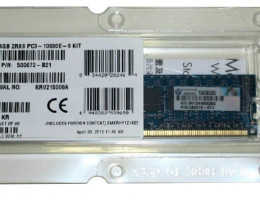 500672-B21 4GB 2Rx8 PC3-10600E-9 Unbuffered ECC DIMM