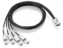 AH587A 2M External Infiniband (SFF8470) to 4 Mini SAS (SFF8088) 1x SAS Cable Kit