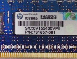 731657-081 8GB 1Rx4 PC3-14900R DDR3-1866 Reg ECC