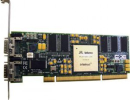 MHET2X-1TC InfiniHost, Dual Port, 4X InfiniBand / PCI-X, LP HCA Card, 128MB Memory, Fiber Media Adapter Support, RoHS (R5) Compliant, (Cougar-cub 128MB)