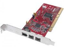 AFW-8300 KIT PCI64-to-FireWire, 3-port, 2*800Mbps+1*400Mbps, TI chipset, brackets: normal+LP